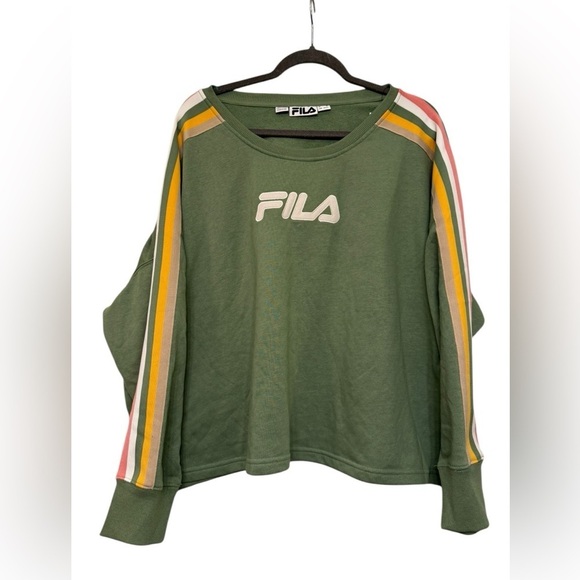 Fila Clover Crew Cropped Sweatshirt 3X - Picture 1 of 6